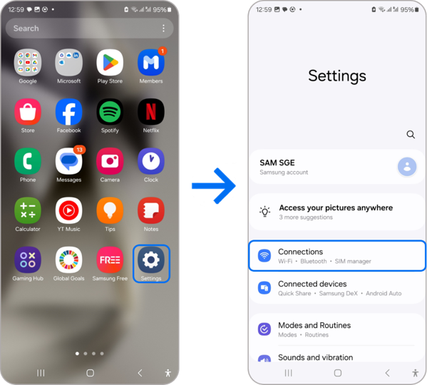 Connection settings