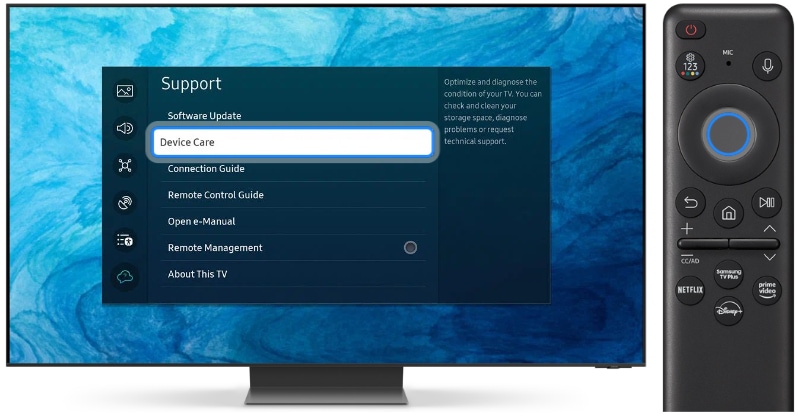 select Device Care.