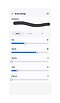 The second interface focuses on brush settings beneath blending brush 1, offering options to adjust stroke size, opacity, spacing, jitter, and fade out.