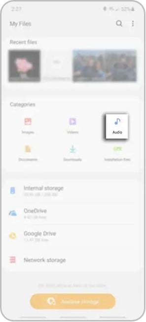 Tap on Audio