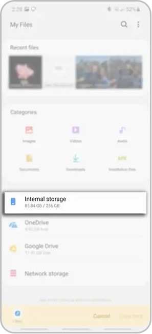 Head back to My Files main page