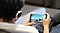 A Fortnite Samsung gamer plays on the Samsung Galaxy Note9