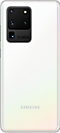 Galaxy S20 Ultra in Cloud White seen from the rear