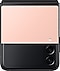 Galaxy Z Flip3 5G in Pink, seen from the rear.
