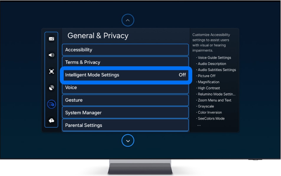intelligent mode settings