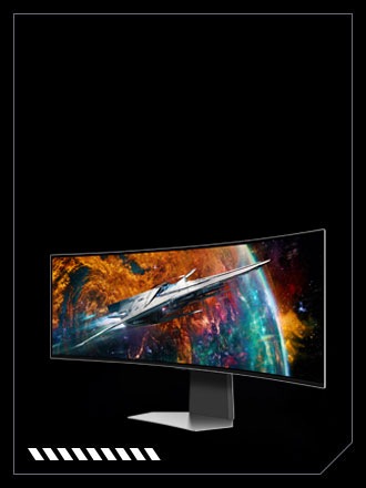 تعرض شاشة Odyssey Ark التي يمكن رؤيتها من الجانب الأيمن مشهداً في لعبة Lost Ark. أسفل الشاشة توجد وحدة Ark Dial.