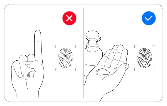 من الصعب التعرف على بصمات الأصابع الجافة