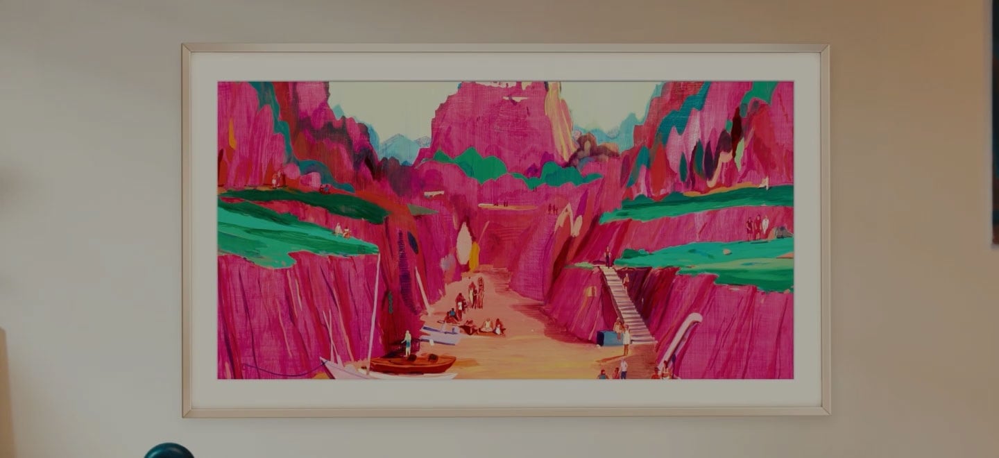 The Frame displays a beautiful work of art.