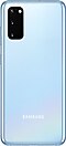 Galaxy S20 in Cloud Blue seen from the rear