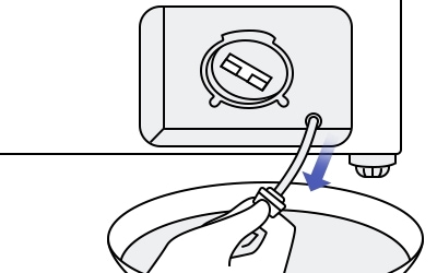 remove the drain plug and drain the water