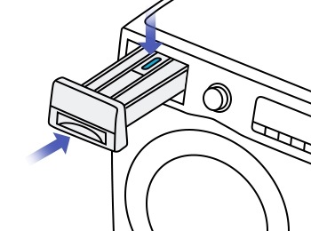 reinsert the detergent container to the drawer