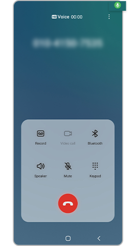 Green icon displayed during a call when granted Microphone access