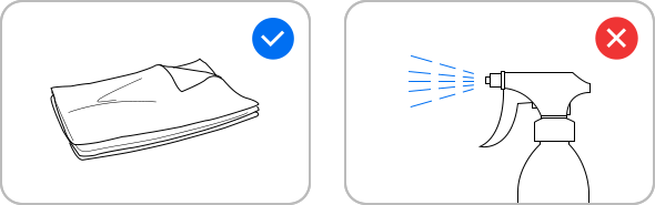 clean the projector with soft cloth