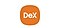 Une boîte orange avec des coins arrondis et le mot « DeX » écrit en blanc, superposé sur le dessus