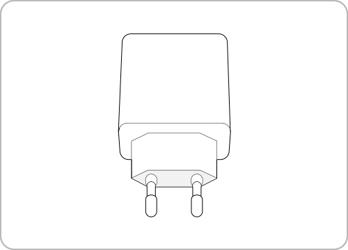 Chargeur à 2 broches non mis à la terre