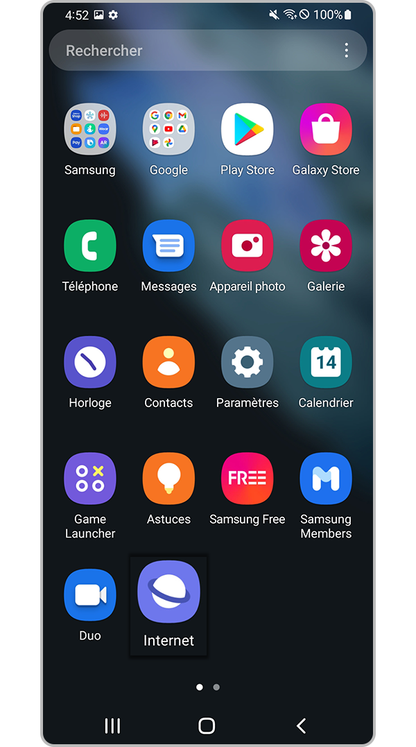 Ouvrez l’application Samsung