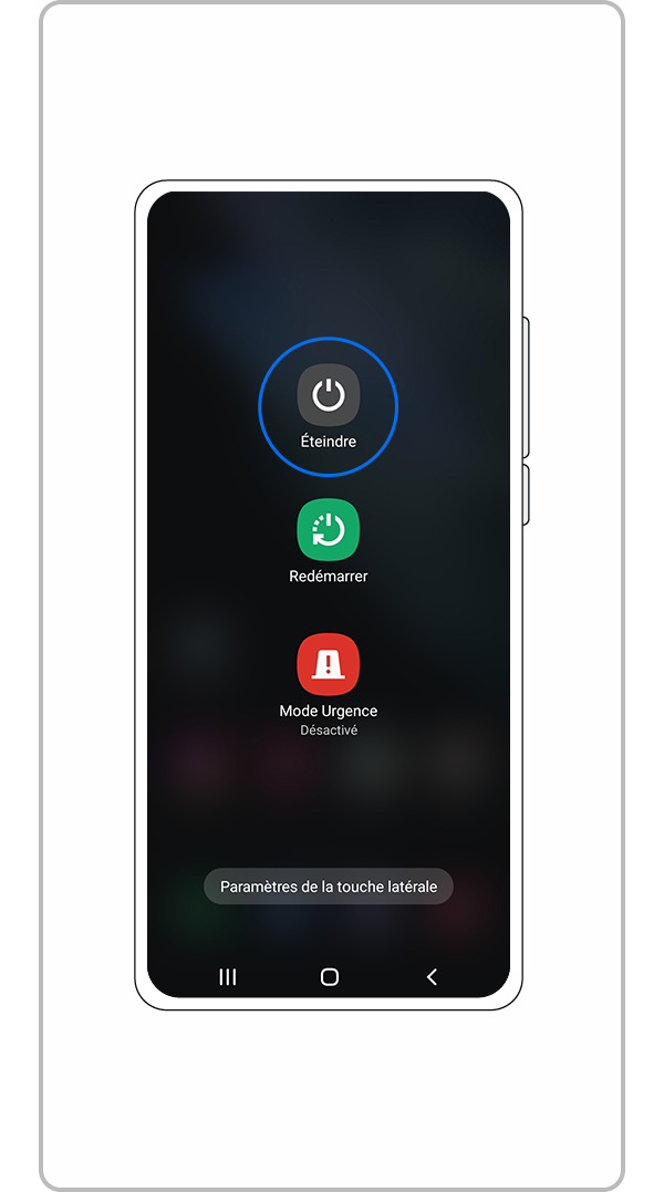 Sélectionnez Éteindre
