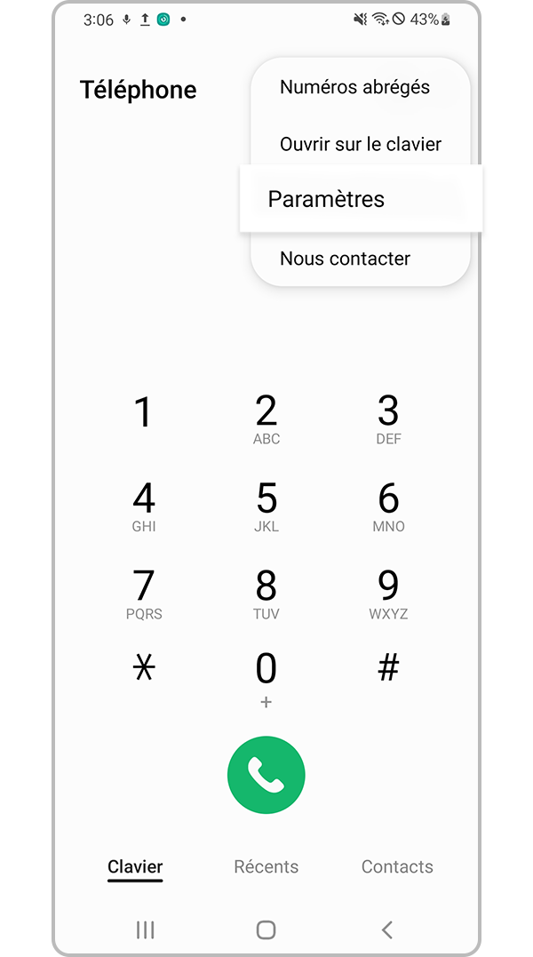 vérification du blocage par l’appareil de numéros inconnus - étape 2