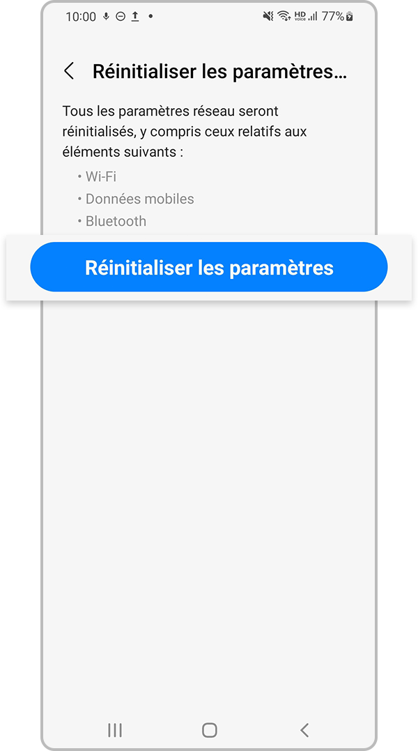 réinitialiser les paramètres réseau - étape 4