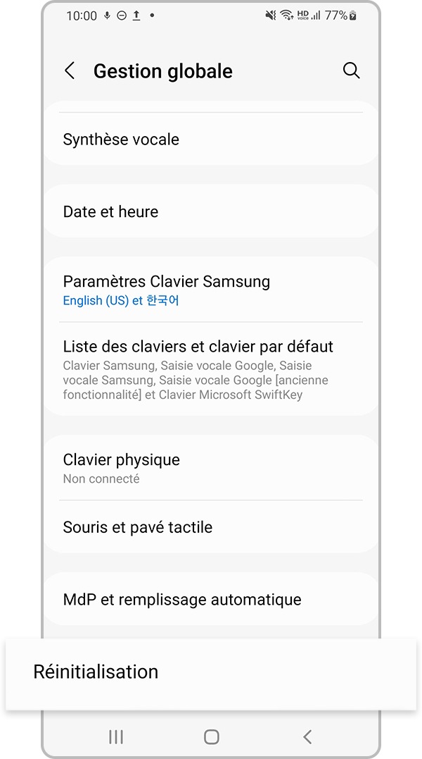 réinitialiser les paramètres réseau - étape 2
