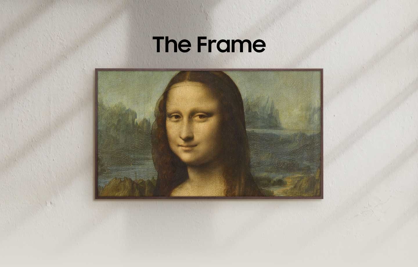 The Frame está a mostrar a Mona Lisa no seu ecrã.