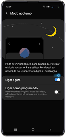Android 9.0, Novos recursos, Modo nocturno