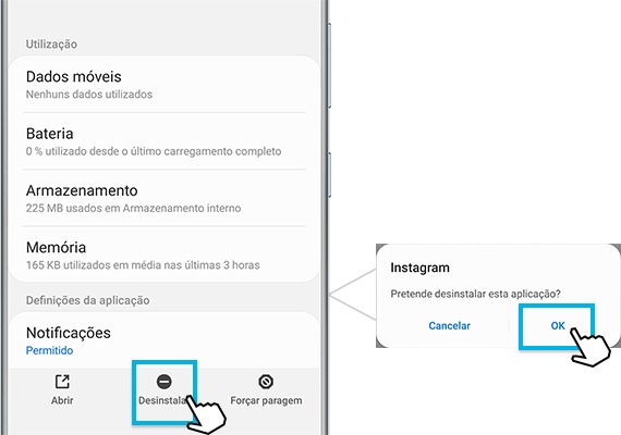 Como desinstalar na Google Play Store