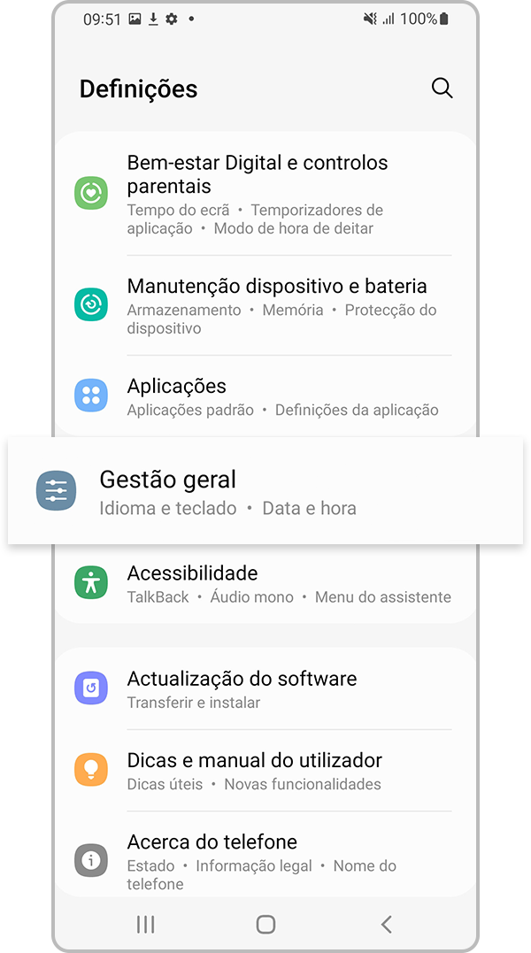 Gestão geral em definições