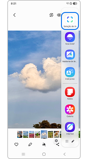 Selecionar Seleção de IA para Edição generativa