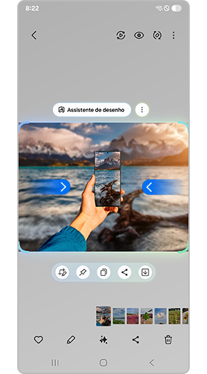 Selecionar a área a definir como fundo