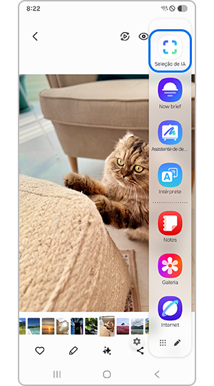 Selecionar Seleção de IA para criar GIF
