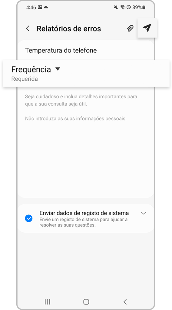 relatórios de erro passo 3