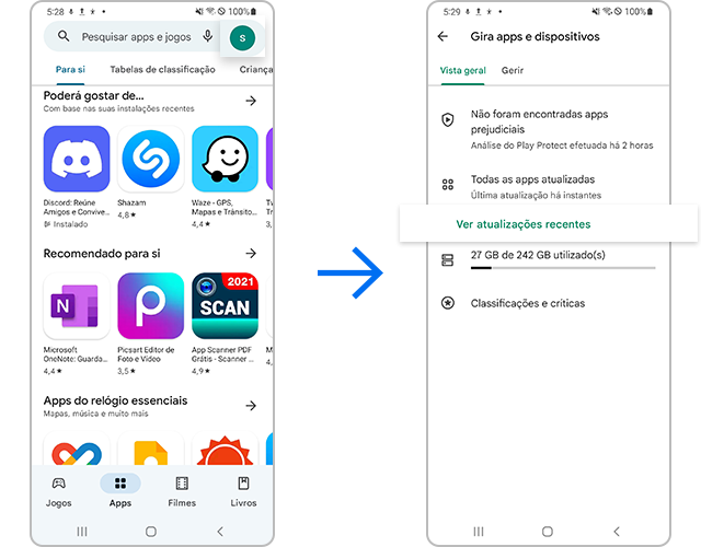 Verificar aplicações com atualizações disponíveis