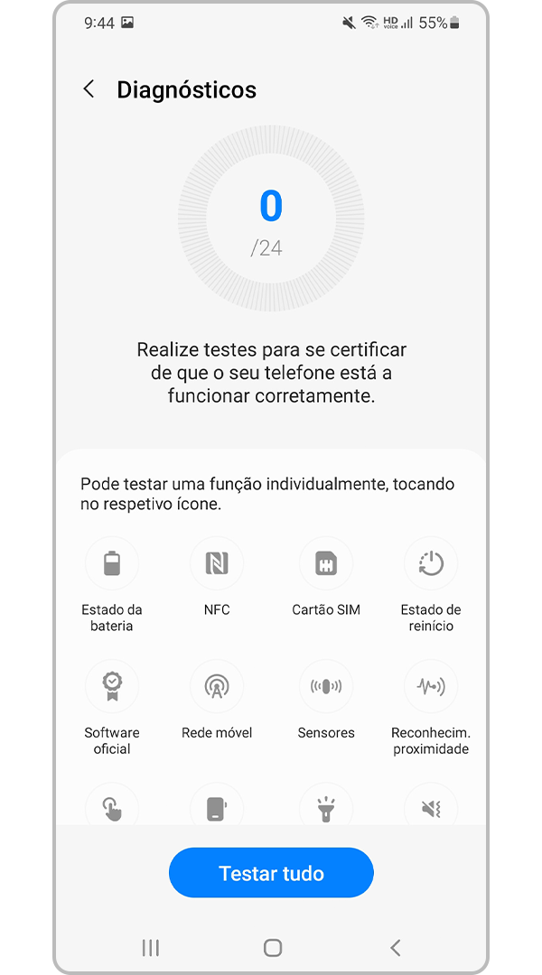 Funções de Diagnósticos