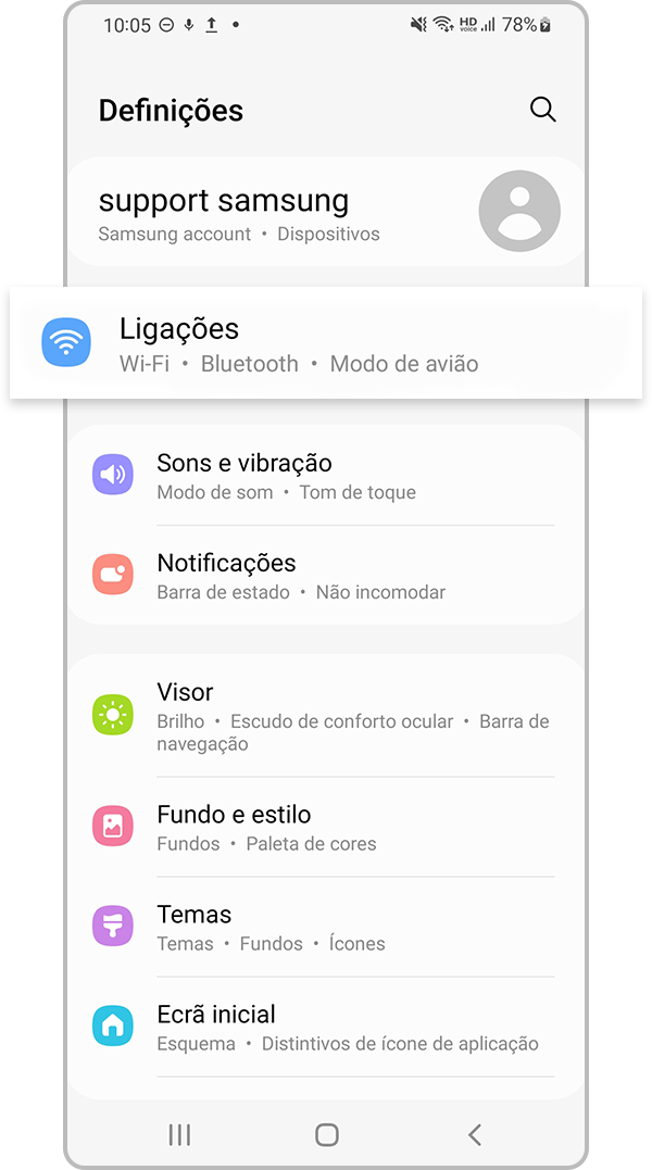 repor definições de rede passo 1