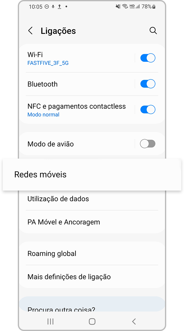 repor definições de rede passo 2