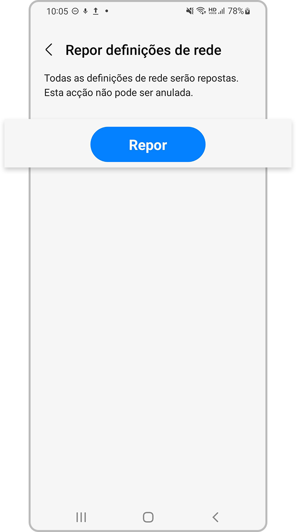 repor definições de rede passo 5