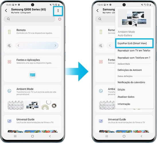Projeção utilizando SmartThings 2º passo