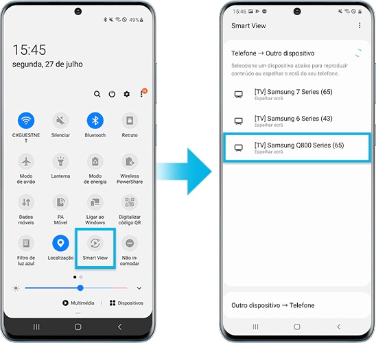 Projeção usando Smart View