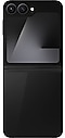Galaxy Z Flip7 FE värissä Black, avattuna ja takaa kuvattuna.