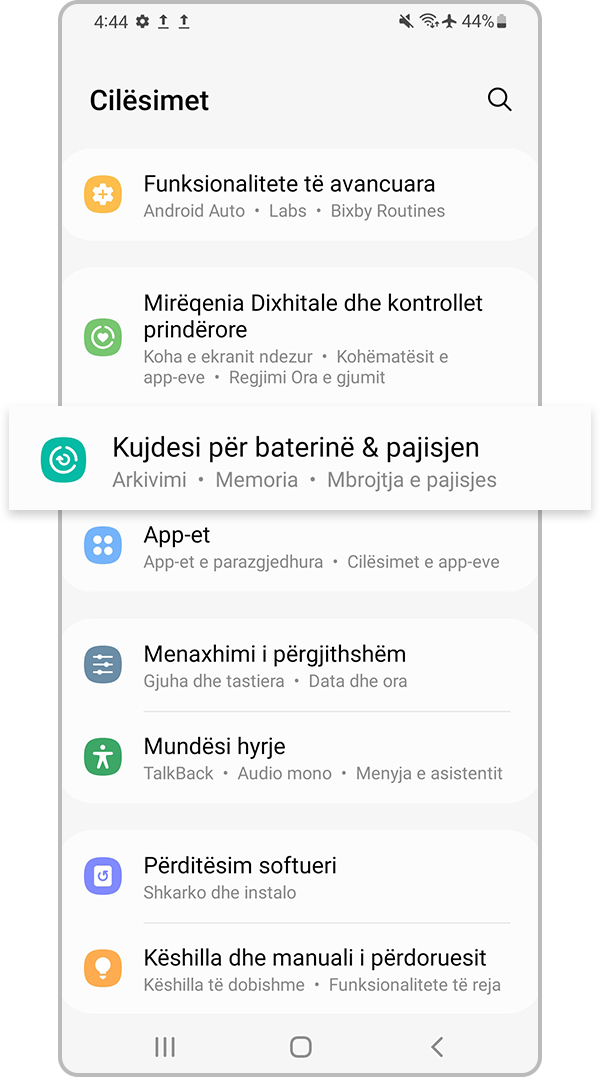 Kujdesi për baterinë dhe pajisjen