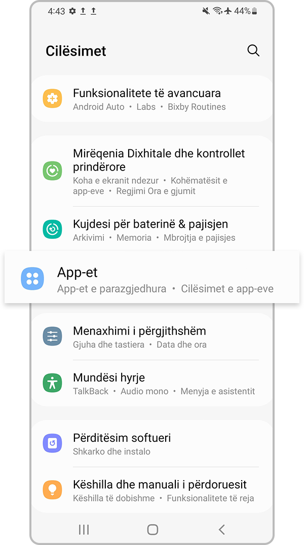 Përzgjidhni Aplikacionet