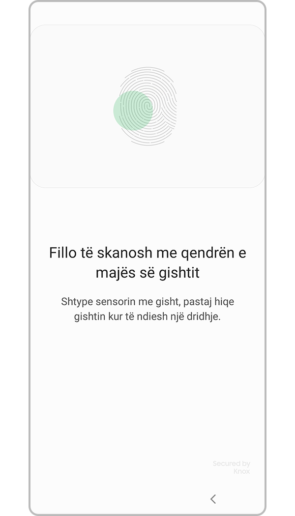 regjistrimi i njohjes së shenjës së gishtit hapi 5