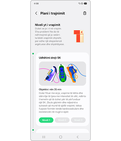 Shfaqja e "Plani i trajnimit"