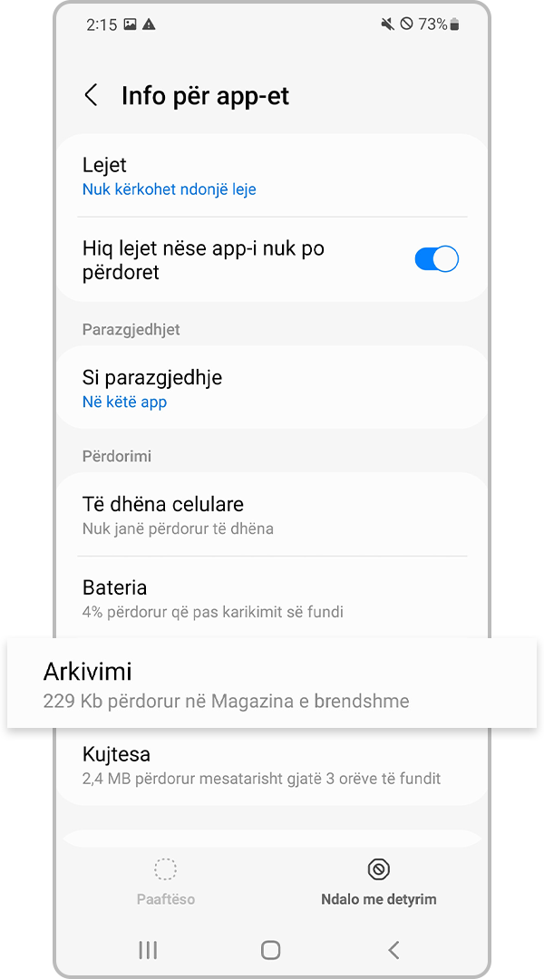 USBSettings arkivimi