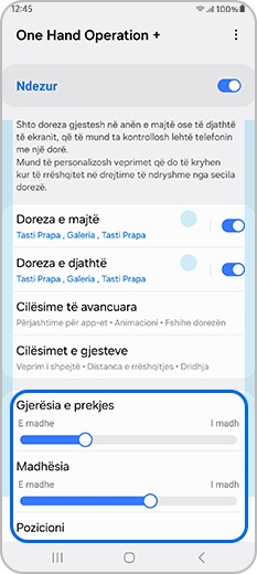 Rregullimi i dorezave të One Hand Operation +