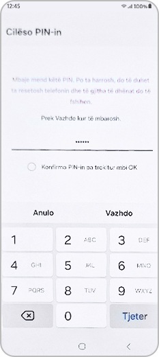 Vendosni PIN-in tuaj të ri