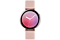 Vista frontal del reloj Galaxy Watch Active2 color rosa con correa de color rosa.