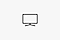 simple icon of a flat screen television or monitor with a stand.