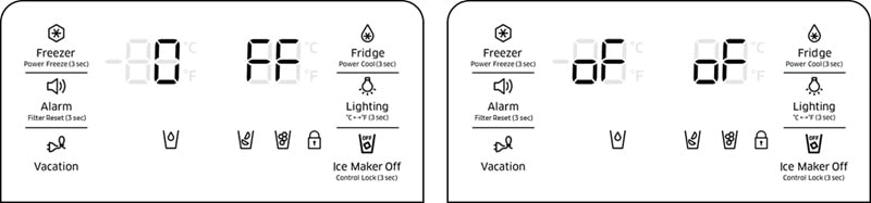 OFF sigh display when demo mode activated